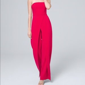 WHBM Convertible Strapless Split Leg Jumpsuit- NWT